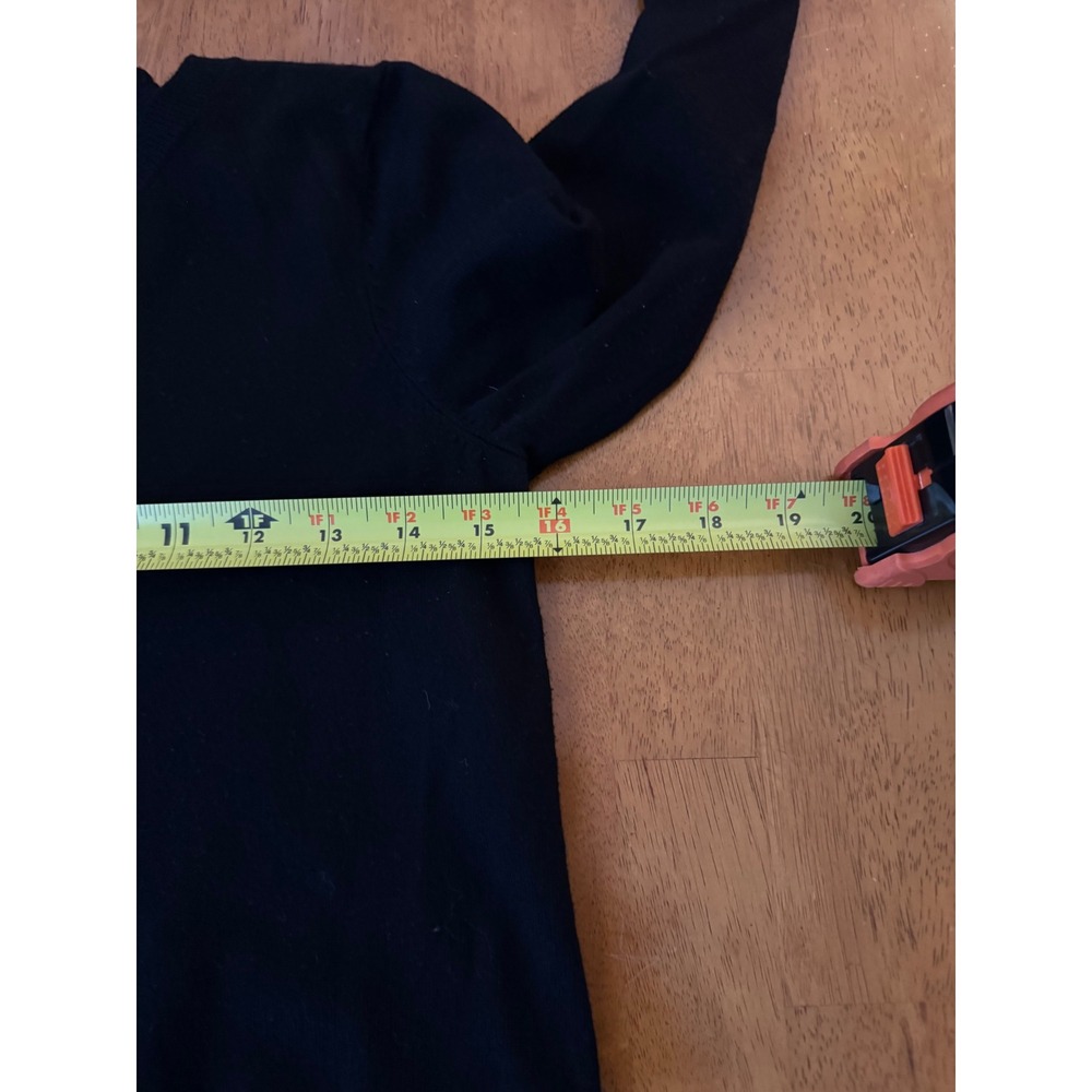 Philosophy Republic Clothing Women Black Crew Neck Sweater Gold Cuff Button Sz S - Picture 8 of 10